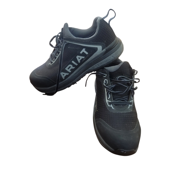 Ariat Men's Black and Gray Athletic Work Shoes With Steel Toe 🎉 Host Pick 🎉 - Picture 1 of 10